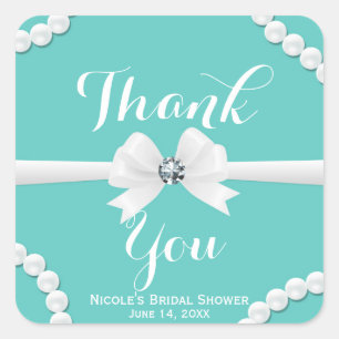 Adesivo Quadrado Glam Pearls & Arco Bling Elegante Chic Favor