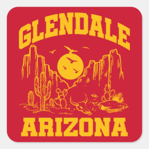 Adesivo Quadrado Glendale, Arizona