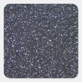 Adesivo Quadrado Glitter preto chic Sparkle