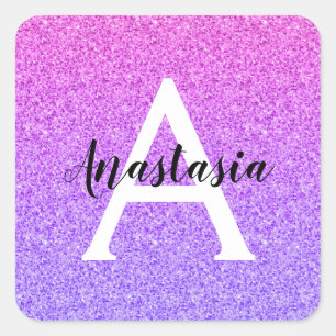 Adesivo Quadrado Glitter Purple Glitter Glitter Gelado Girassol Mon