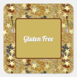 Adesivo Quadrado Glitzy Party Special Food Gluten Free