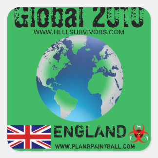 Adesivo Quadrado Global Sticker England 2010