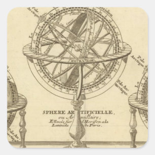 Adesivo Quadrado Globo do mundo