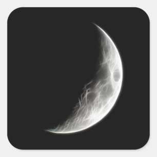 Adesivo Quadrado Globo do Planeta Lunar da Lua Quarter