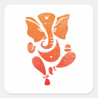 Adesivo Quadrado Glorioso Lord Ganesha Sticker
