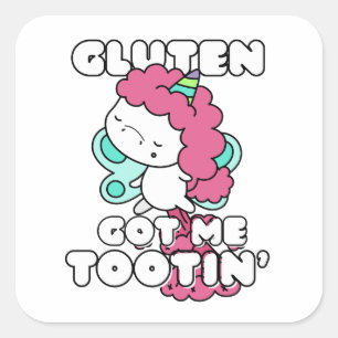 Adesivo Quadrado Gluten Me Trouxe Tootin
