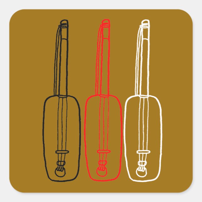 Adesivo Quadrado Gnawa Gambri (Frente)