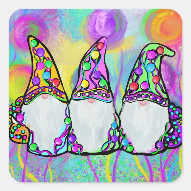 ADESIVO QUADRADO GNOME (Frente)