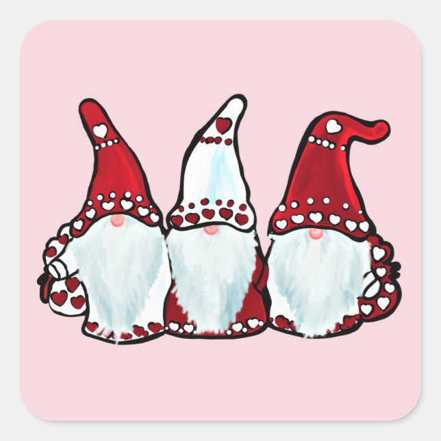 ADESIVO QUADRADO GNOMO DE NATAL (Frente)