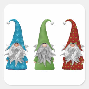 Adesivo Quadrado Gnomo de Natal
