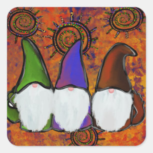 ADESIVO QUADRADO GNOMOS