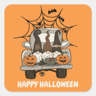 Adesivo Quadrado Gnomos de Halloween no Caminhão Aranha