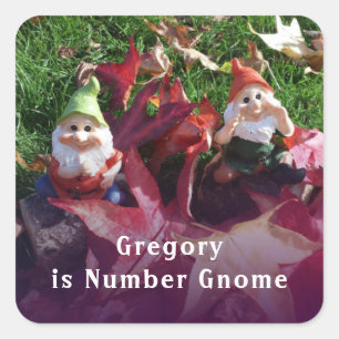 Adesivo Quadrado Gnomos De Jardim Você É O Número Gnome Adiciona