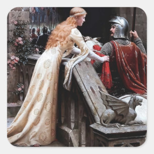 Adesivo Quadrado “Godspeed” Pintura Medieval por Edmund Blair Leigh