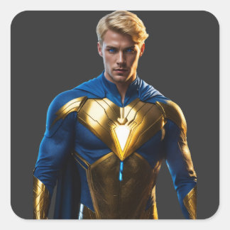Adesivo Quadrado "Golden Guardian: