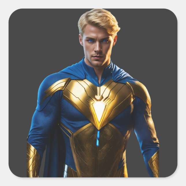 Adesivo Quadrado "Golden Guardian: (Frente)