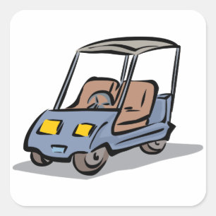 Adesivo Quadrado Golf Cart - Veículo desportivo