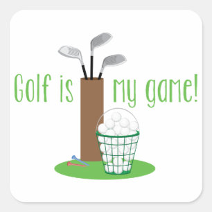 Adesivo Quadrado Golf É Meu Jogo
