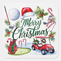 Golf Natal com o tema Golfer Watercolor Holiday