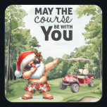 Adesivo Quadrado Golf Summer Christmas com Papai Noel na bandeira<br><div class="desc">Golf Summer Christmas em julho com Papai Noel na bandeira Classic Round Sticker Gifts for Coach,  Instrutor,  professor,  amigos,  mãe,  pai,  namorada/namorado,  colega de trabalho,  anfitriã,  vizinha,  ele/ela,  casais,  avós,  chefe,  filhos,  melhor amigo,  família,  sogros,  esquadrão,  equipe, </div>