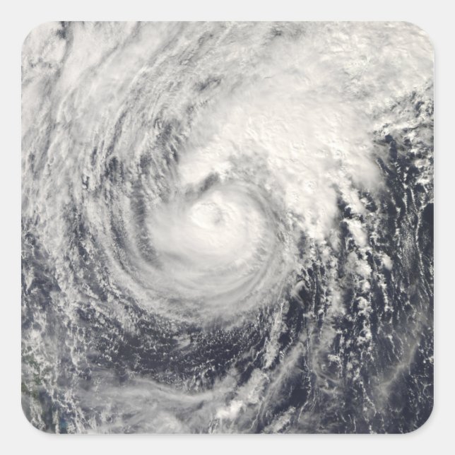 Adesivo Quadrado Golfinho de tufão no mar das Filipinas (Frente)