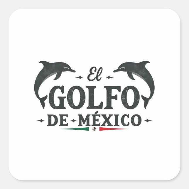 Adesivo Quadrado Golfo Americano do México (Frente)