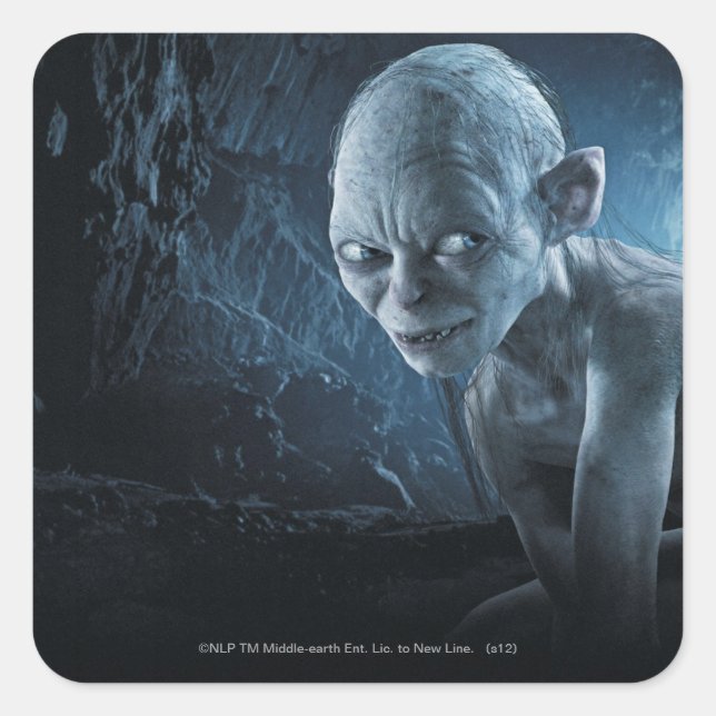 Adesivo Quadrado GOLLUM™ em Caverna (Frente)