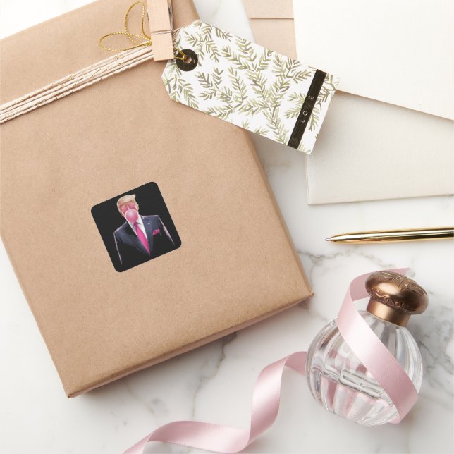 Adesivo Quadrado Goma-Bola-Trump (Presentear)