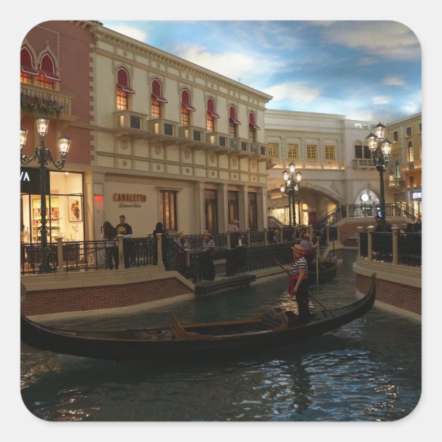 Adesivo Quadrado Gondola Ride dos Stickers Venezianos (Frente)
