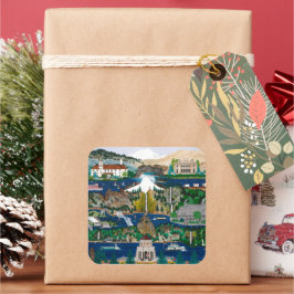 Adesivo Quadrado Gorge do Rio Columbia