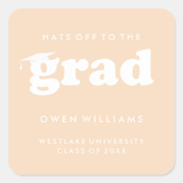 ADESIVO QUADRADO GORROS RETRÔ OUSADOS PARA O STICKER DE GRADUAÇÃO