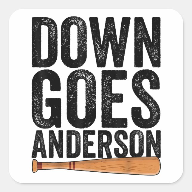 ADESIVO QUADRADO GOSTA ANDERSON FUNNY PRESENTE BASEBALL ANDERSON (Frente)