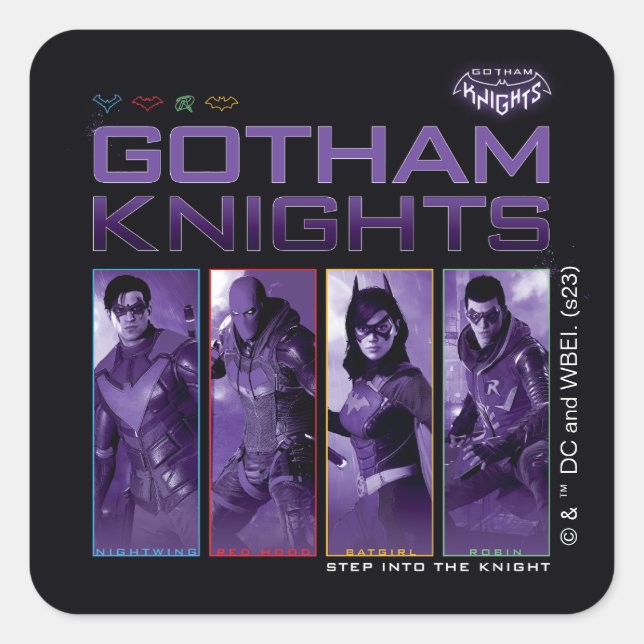 Adesivo Quadrado Gotham Knights Hero Panels (Frente)