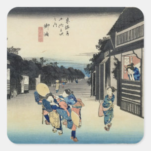 Adesivo Quadrado Goyu: Garçonetes que solicitam viajantes