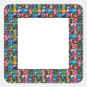 Adesivo Quadrado Graça Incrível: GEM PEARL JEWELS DE IMAGEM FRONTEI