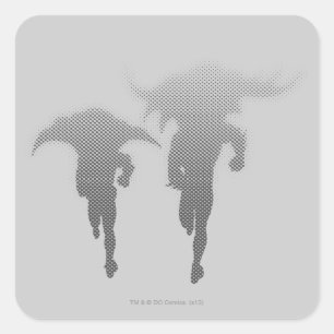 Adesivo Quadrado Gradiente Batman E Robin Halftone