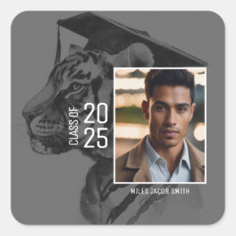 Adesivo Quadrado Graduação - Adicione sua foto