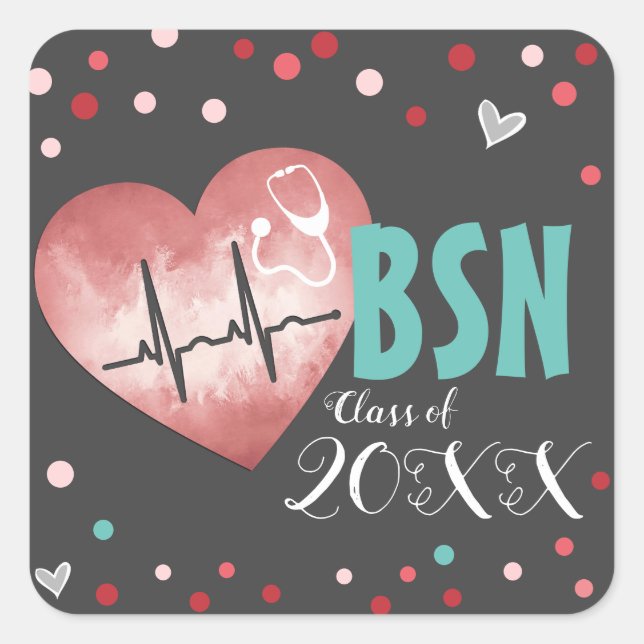 Adesivo Quadrado Graduação Classe de Grau de Envelope de Selos (Frente)