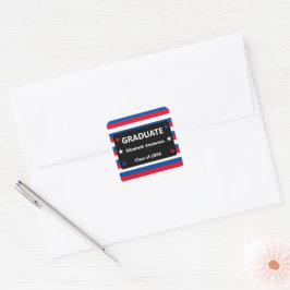 Adesivo Quadrado Graduação de Estrelas e Stripes Patrióticas