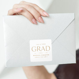 Adesivo Quadrado Graduação Dourada moderna