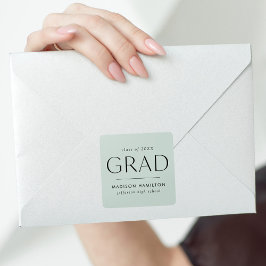 Adesivo Quadrado Graduação em Verde Moderno