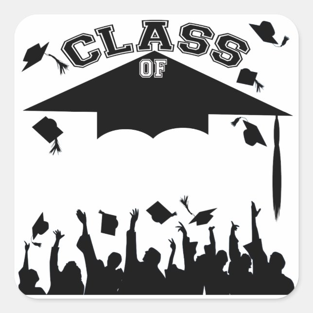 Adesivo Quadrado Graduação Personalizada (Frente)