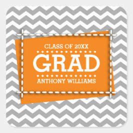 Adesivo Quadrado Graduação Personalizada de Padrão Chevron