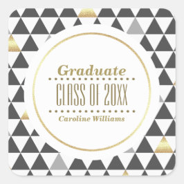 Adesivo Quadrado Graduação Personalizada de Padrão Geométrico