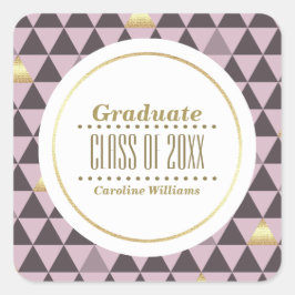 Adesivo Quadrado Graduação Personalizada de Padrão Geométrico