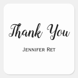 Adesivo Quadrado graduação simples mínima em caligrafia negra