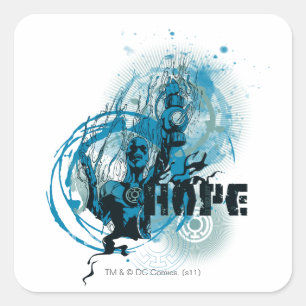 Adesivo Quadrado Gráfico azul 3 da lanterna