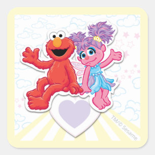 Adesivo Quadrado Gráficos de Abby & Elmo