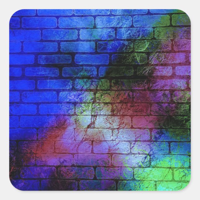 Adesivo Quadrado Grafite de parede (Frente)