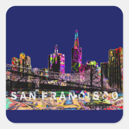 Adesivo Quadrado Grafite de São Francisco